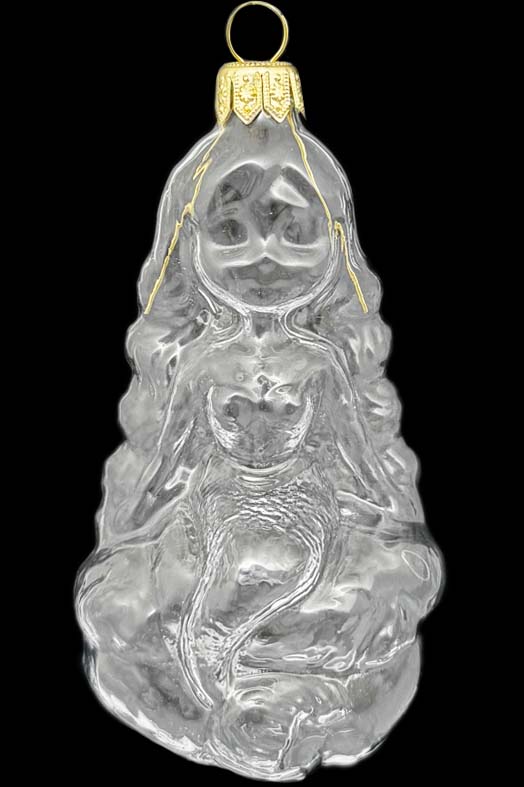 Стеклянная елочная игрушка Заготовка Русалочка 11,6 см 161527800